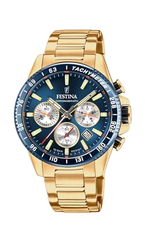 Festina Herren Analog Quarz Uhr mit Edelstahl Armband F20634/2 von Festina