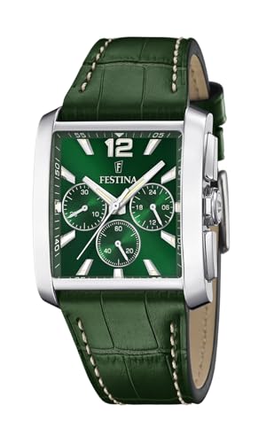 Festina Herren Analog Quarz Uhr mit Leder Armband F20636/3 von Festina