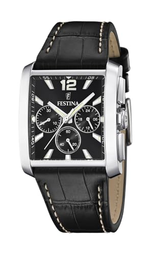 Festina Herren Analog Quarz Uhr mit Leder Armband F20636/4 von Festina