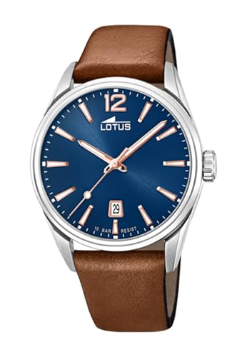 Lotus Herren Analog Quarz Uhr mit Leder Armband 18693/2 von LOTUS