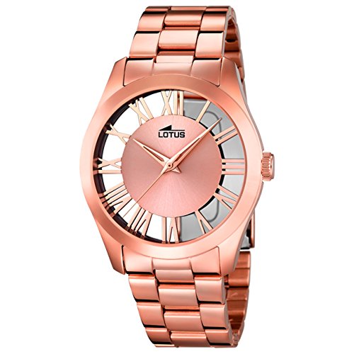 Lotus Uhr Für Damen 18124/1 Trendy Gold Edelstahl Case RoségoldEdelstahl Band von Relojes Lotus