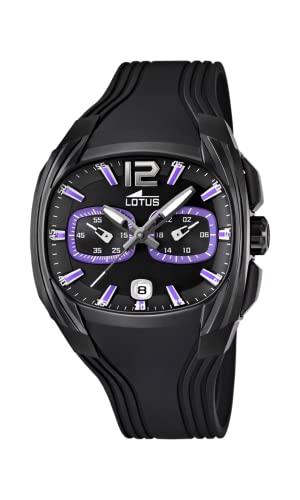 Lotus Uhr Für Herren 15757/3 Outlet Schwarz Edelstahl Case SchwarzSilikon Band von LOTUS