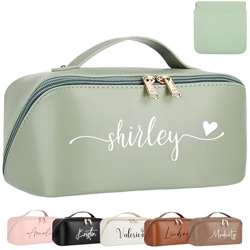 Personalized Makeup Bag - 2 Pcs Cosmetic Bags Set,Double Metal Zipper Makeup Organizer,Toiletry Bag with Divider & Handle,Travel Essentials von Relosy