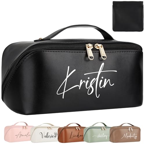 Personalized Makeup Bag - 2 Pcs Cosmetic Bags Set,Double Metal Zipper Makeup Organizer,Toiletry Bag with Divider & Handle,Travel Essentials von Relosy