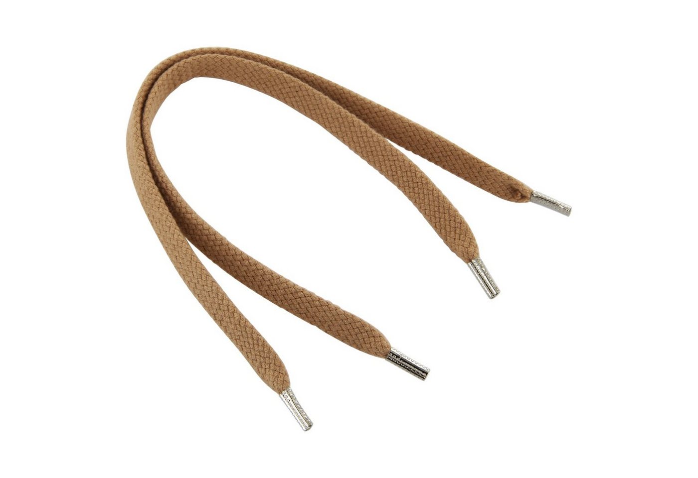 Rema Schnürsenkel Rema Schnürsenkel Camel - flach - ca. 6-7 mm breit für Sie nach Wunschlänge geschnitten und mit Metallenden versehen von Rema