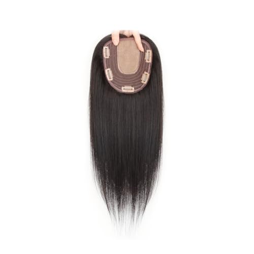 13 x 15 maschinell hergestellte innere gerade Haarklammer für dünner werdendes Haar für Frauen, fünf Clips in einem Stück 50 cm / 20 Zoll für Haarausfall. (natürliches Schwarz) von Remanbo
