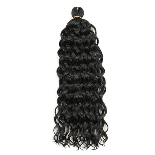 18-Zoll-Deep-Twist-Curl-Rolle für Damen für Haarverlängerungen, Pferdeschwanz-Wellenhaar (24 Zoll 120 g #1B) von Remanbo