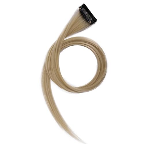 2 Stück lange, glatte Haarverlängerung, Hängeohr, einteilig, 55 cm, für Damen, synthetisch (Beige) von Remanbo