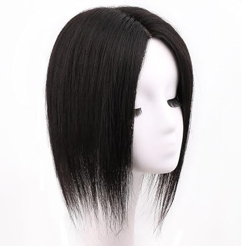 Lange, gerade, maschinell gefertigte, leichte Haarteile für Damen, einteilig, mit drei Clips, natürliche Hu (Natürliche Farbe,13 * 15-25cm) von Remanbo