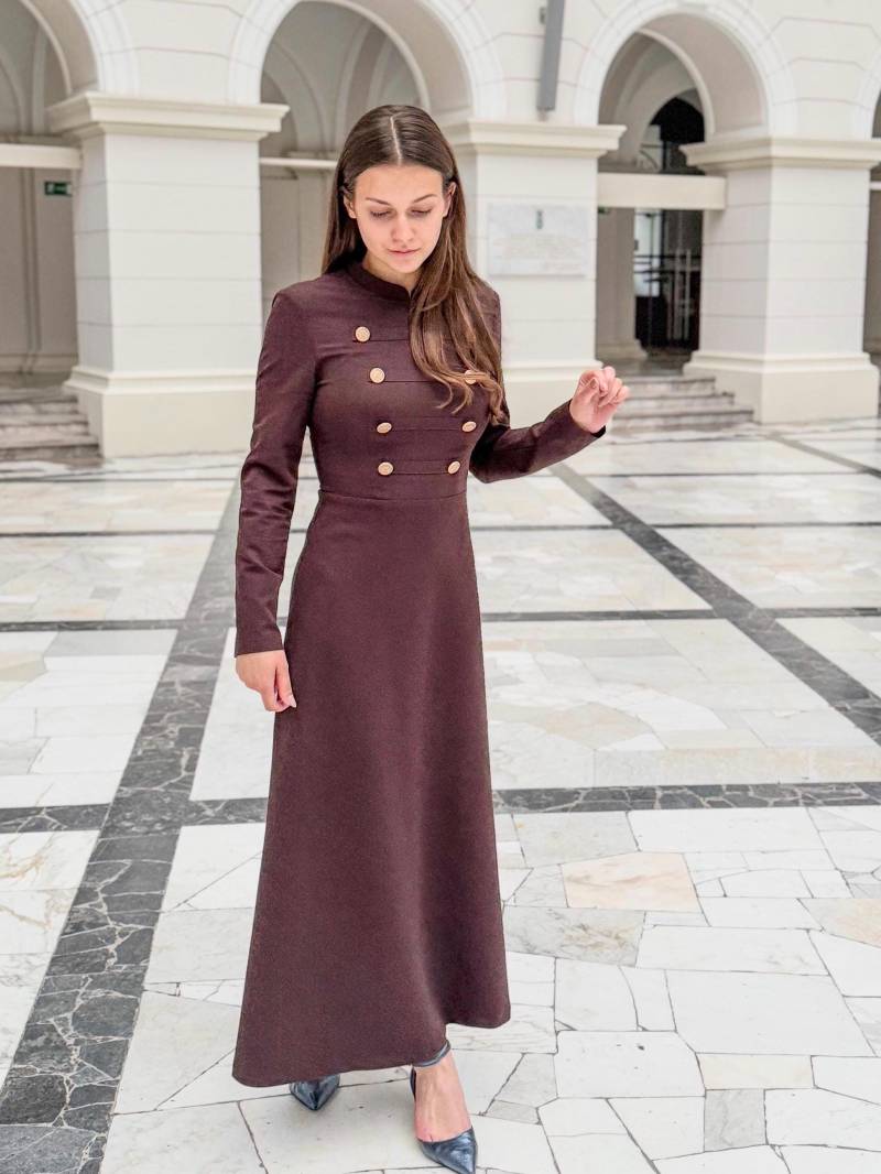 Kleid "Tomboy Brother" - Wollkleid, Elegantes Langarmkleid, Lockeres Warmes Kleid, Maßgeschneidertes Midikleid, Handgefertigt, Winter Kleid "Tomboy Brother" - Wollkleid, Elegantes Langarmkleid, Lockeres Warmes Kleid, Maßgeschneidertes Midikleid, Handgefertigt, Winter von Remarqueshop