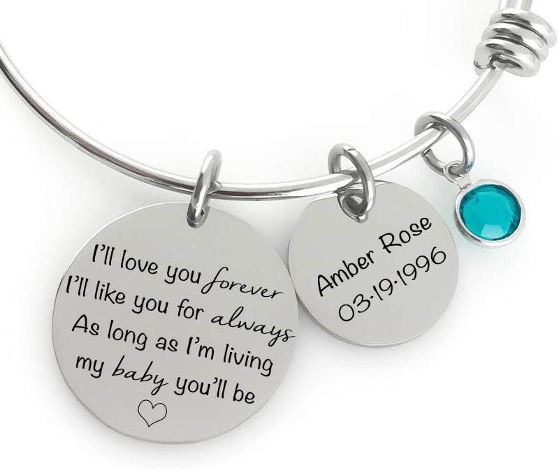 Armband - Ich Werde Dich Für Immer Lieben, So Lange Mögen, Wie Mein Baby Lebe, Das Du Sein Wirst Armband - Ich Werde Dich Für Immer Lieben, So Lange Mögen, Wie Mein Baby Lebe, Das Du Sein Wirst von RememberMeJewelryCo