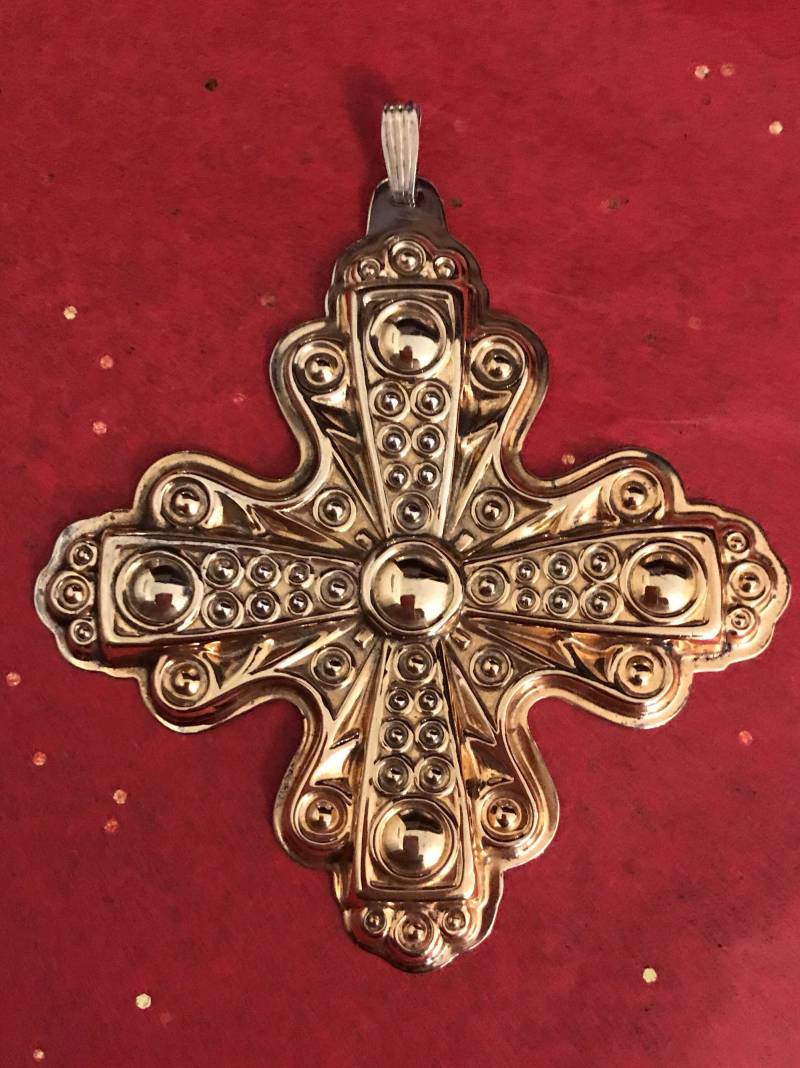 Vintage Schilf Und Barton 1972 Sterling Weihnachten Kreuz Anhänger/Ornament von RememberWhenByMaryB