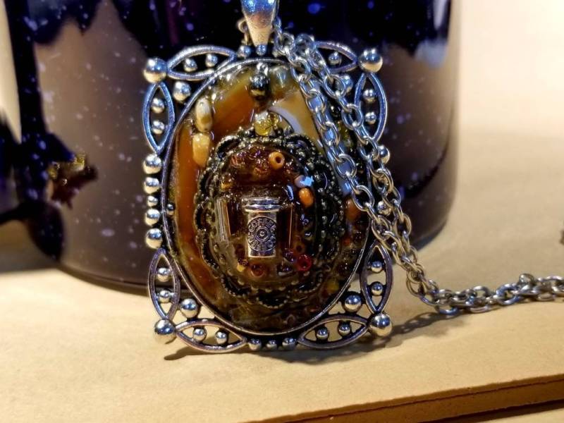 Kaffee-Liebhaber Anhänger Shadowbox Mosaik/Collage Halskette Kaffee-Liebhaber Anhänger Shadowbox Mosaik/Collage Halskette von RemembrancesofYours