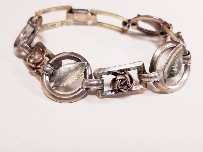 Krementz Diana Armband Rose - & Blatt-Vergoldete Glieder von RemembrancesofYours