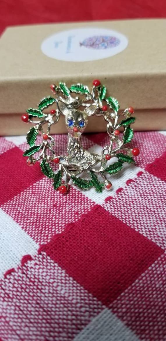 Vintage Rentier Kranz Brosche Von Gerry Es Rudolph Pin Vintage Rentier Kranz Brosche Von Gerry Es Rudolph Pin von RemembrancesofYours