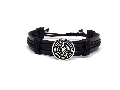 Armband Armreif für Herren Männer - schwarz - Anhänger Tugra Osman Osmanisches Reich von Remi Bijou