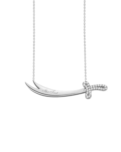 Remi Bijou 925 Silber Elegante Halskette Schwert 'Zülfikar' Mit und Ohne Gravur (Silber mit Gravur) von Remi Bijou