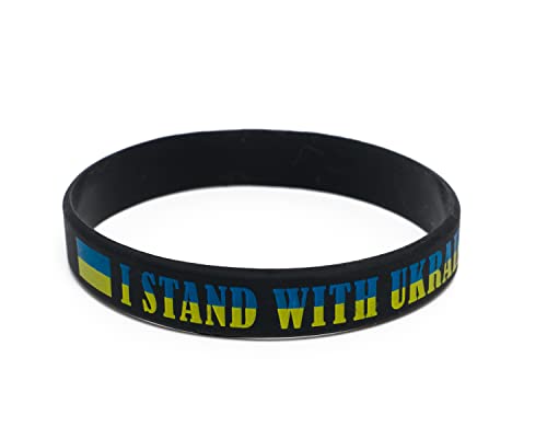 Remi Bijou Armband Armreif Stretcharmband I/we stand with Ukraine (schwarz) von Remi Bijou