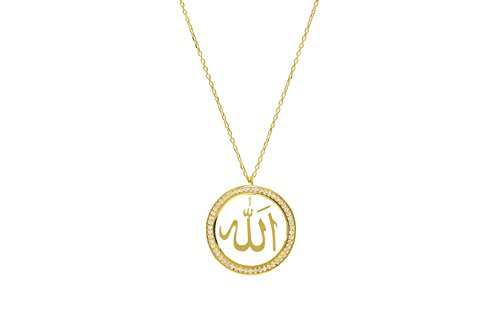 Remi Bijou Halskette 925 Sterling Silber Allah Symbol Islam Muslim, ColorName:Gold von Remi Bijou