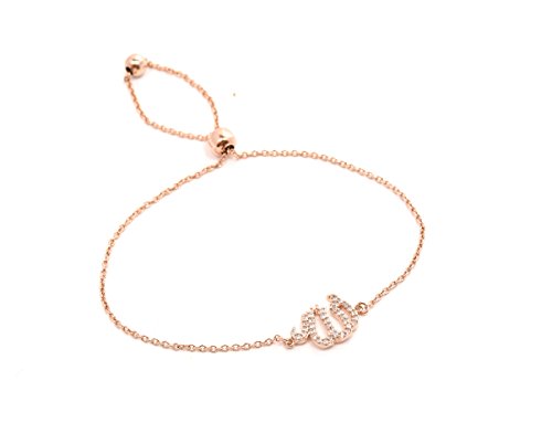 Remi Bijou Wunderschönes Armband Armkette Armkettchen - Allah Namen Muslim Islam – Zirkonia Strass (Rosegold) von Remi Bijou