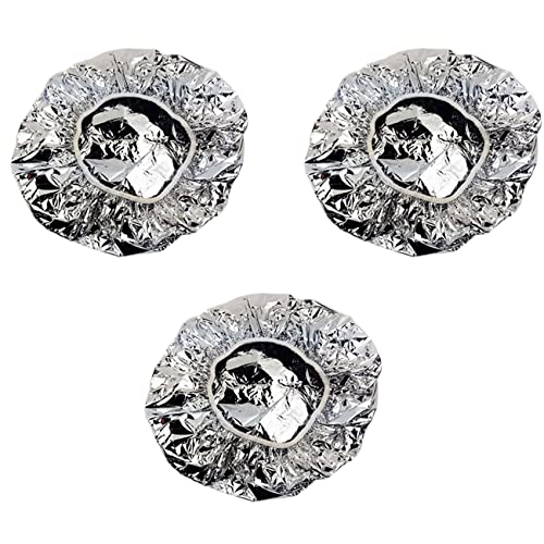 Remingtape 3X Dusch Haube Wärme Isolierung Aluminium Folie Hut Elastische Kappe für Frauen Friseur Salon -Silber von Remingtape