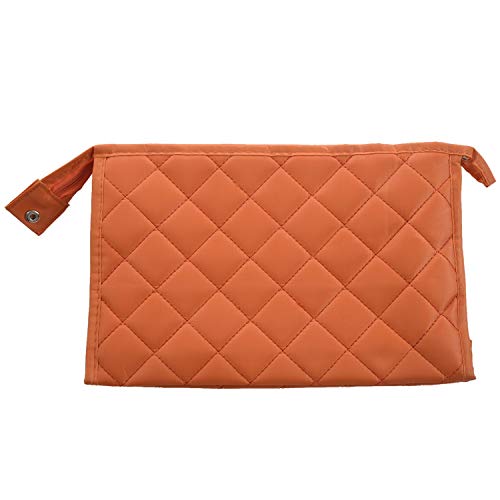 Remingtape Frauen Reissverschluss Verschluss Kleine Kosmetik Kasten Make-up Tasche - Orange Groesse L von Remingtape