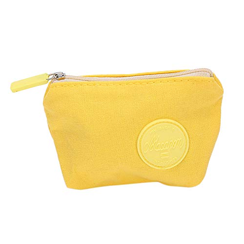 Remingtape Hochwertige Macarons für und MäDchen SüßE Leinwand GroßE KapazitäT Schreibwaren GeldböRse Gelb von Remingtape