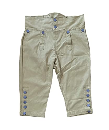 Kolonial-Kniehose für Herren, 18. Jahrhundert, Herbst-Stil, Khaki, X-Groß von Reminisce Boutique