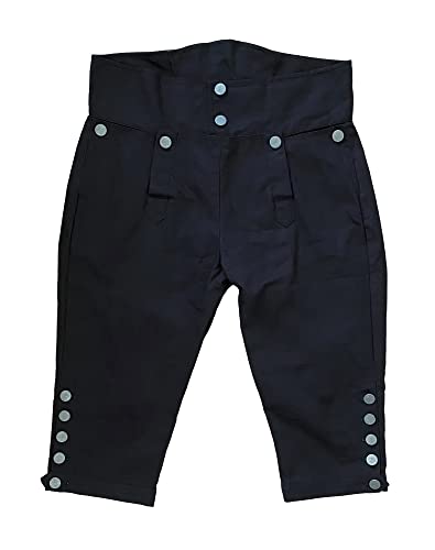 Kolonial-Kniehose für Herren, 18. Jahrhundert, Herbst-Stil, Schwarz, Mittel Kolonial-Kniehose für Herren, 18. Jahrhundert, Herbst-Stil, Schwarz, Mittel von Reminisce Boutique