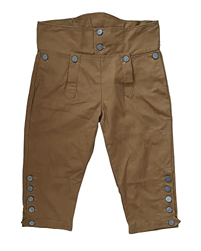 Kolonial-Kniehose für Herren, 18. Jahrhundert, Herbst-Stil, Schlammig, X-Groß Kolonial-Kniehose für Herren, 18. Jahrhundert, Herbst-Stil, Schlammig, X-Groß von Reminisce Boutique