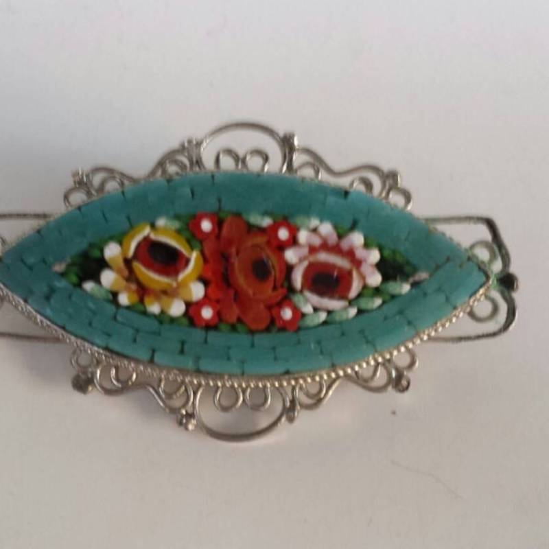 Vtg Mosaik Brosche Blaue Mehrfarbige Blumen Anstecknadel - Made in Italy Vtg Mosaik Brosche Blaue Mehrfarbige Blumen Anstecknadel - Made in Italy von ReminisceVintage