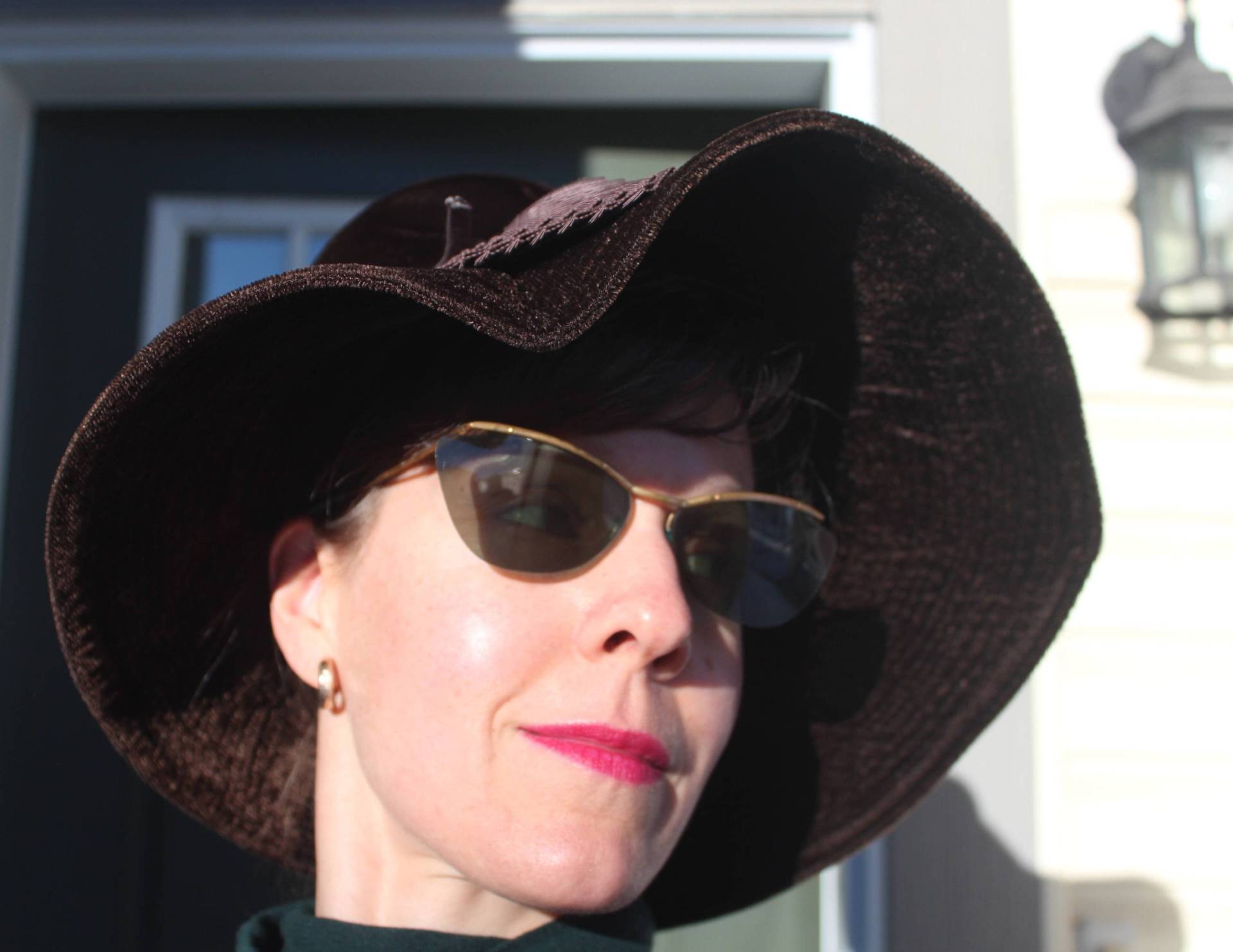 Vintage Brauner Samt Hut 1960Er-70Er Jahre Flop Sonnenhut von ReminiscingVintage