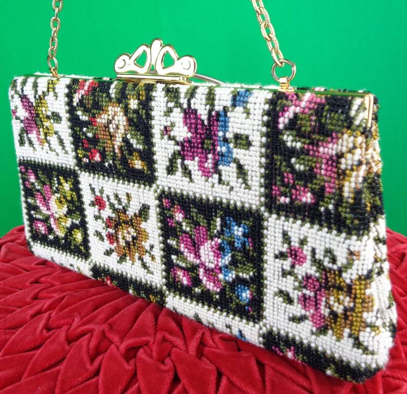 Vintage Gobelin Clutch 1950S-60S Floral Checkerboard Handtasche Mid Century Teppich Abend Geldbörse Geschenk Vintage Gobelin Clutch 1950S-60S Floral Checkerboard Handtasche Mid Century Teppich Abend Geldbörse Geschenk von ReminiscingVintage