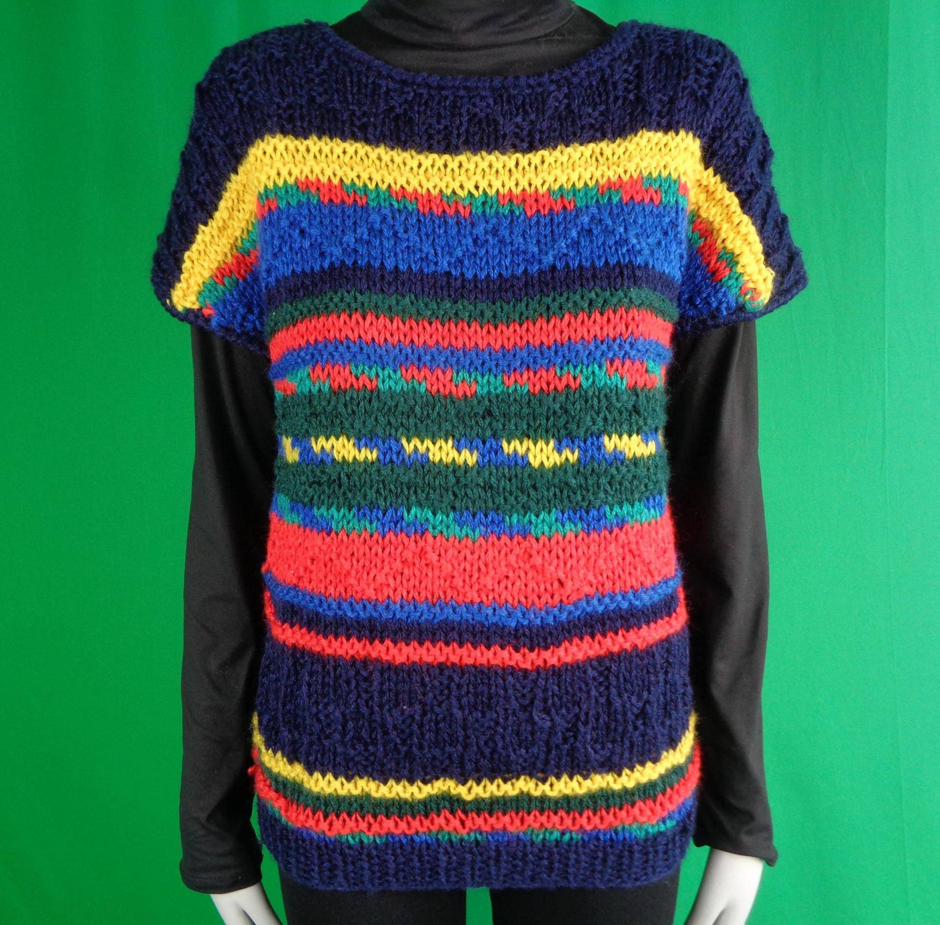 Vintage Pullover 1980Er-90Er Jahre Streifen Strick Lg Acryl Blau Gelb Rot Grün Geschenk Vintage Pullover 1980Er-90Er Jahre Streifen Strick Lg Acryl Blau Gelb Rot Grün Geschenk von ReminiscingVintage