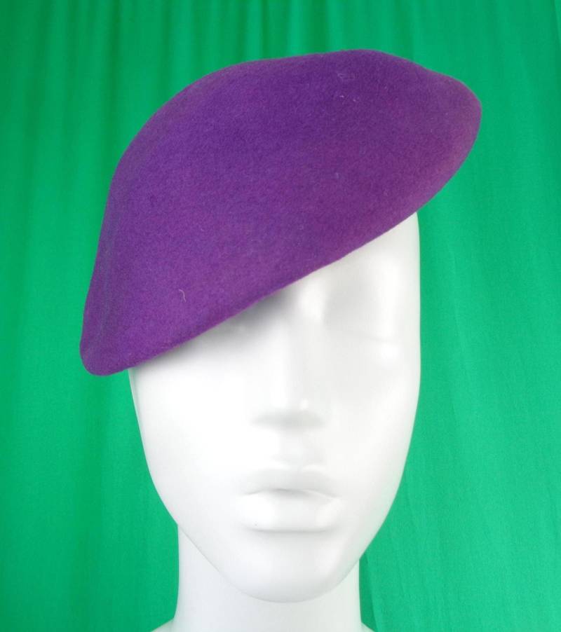Vintage Purple Beret New York Creations 1940Er/50Er Jahre Tam Half Hat Geschenk Party Accessoire von ReminiscingVintage