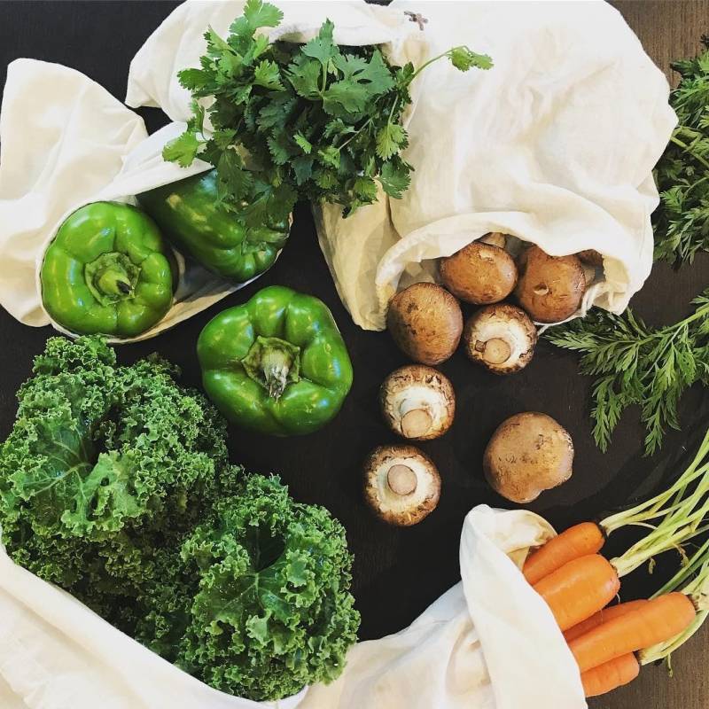 Wiederverwendbare Baumwollbeutel Zero Waste, Umweltfreundliche Veggie-Beutel | 3Er-Set von Remiusables