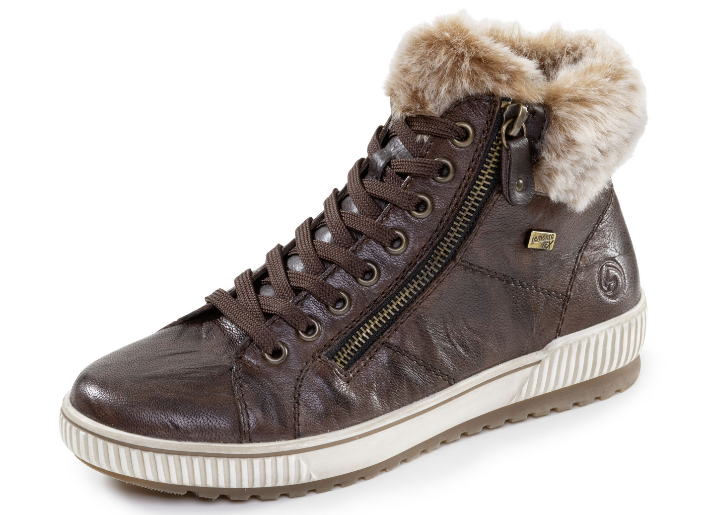 Remonte, gefütterte Damen-Boots, Winterschuhe, Weite G, mit herausnehmbarem Fußbett, Dunkelbraun, Größe 38 von Remonte