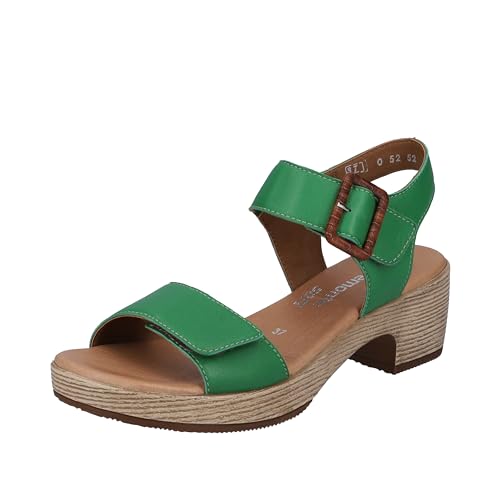 Remonte Damen D0N52 Sandale mit Absatz, Applegreen / 52, 37 EU von Remonte