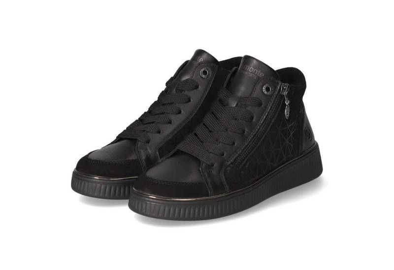 Remonte Remonte D2E70-00 Damen Leder & Textil schwarz Schnürstiefel von Remonte
