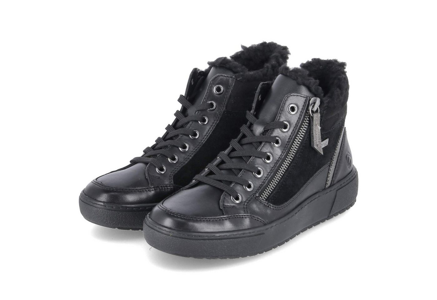 Remonte Remonte D2T72-03 Damen Leder & Textil schwarz Winterstiefel von Remonte