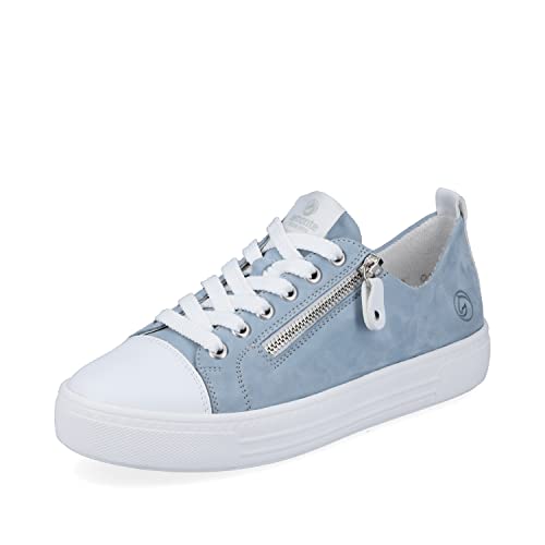 Remonte Damen Bequemschuhe D0917, Frauen Schnürschuhe,lose Einlage,lace-up,Low-tie,Komfortschuhe,Halbschuhe,schnürschuhe,blau Kombi,39 EU / 6 UK von Remonte