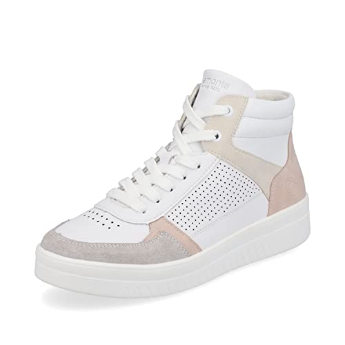 Remonte Damen D0J70 Sneaker, Quarz/Weiss/Rose/Crema/Weiss / 80, 39 EU von Remonte