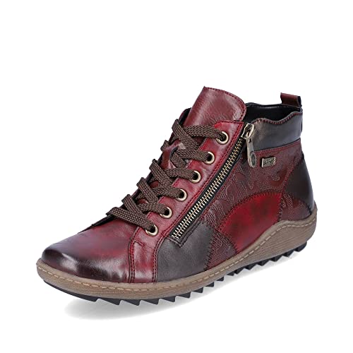 Remonte Damen Sneaker R1467, Frauen Schnürschuhe,lose Einlage,Freizeitschuhe,Schnuerschuhe,Schnuerer,Schnuerung,rot Kombi,38 EU / 5 UK von Remonte