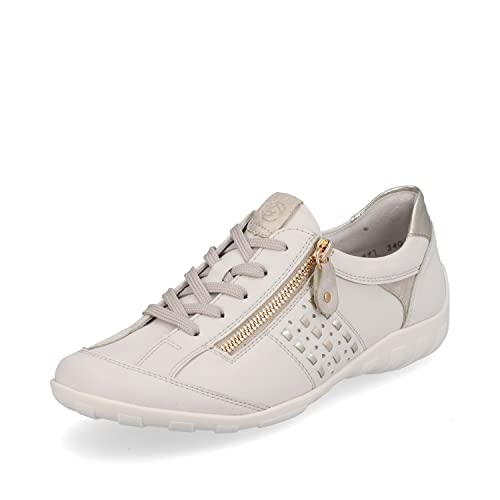 Remonte Damen Bequemschuhe R3404, Frauen Schnürschuhe,lose Einlage,Low-tie,Komfortschuhe,Halbschuhe,schnürschuhe,bequem,Weiss Kombi,40 EU / 6.5 UK von Remonte