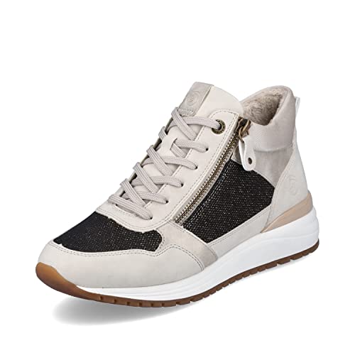 Remonte Damen Bequemschuhe R3771, Frauen Schnürhalbschuhe,lose Einlage,Strassenschuhe,Schnuerung,lace-up,Shoes,Low-tie,beige Kombi,40 EU / 6.5 UK von Remonte