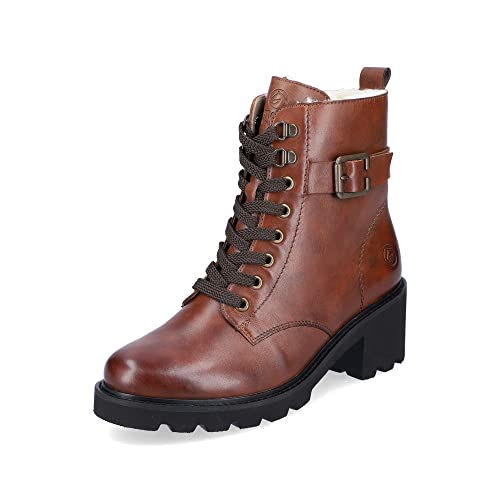 Remonte Damen Biker Boots D0A74, Frauen Stiefeletten,lose Einlage,uebergangsschuhe,uebergangsstiefel,winterstiefeletten,warm,braun,37 EU / 4 UK von Remonte