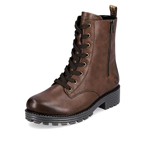 Remonte Damen Biker Boots D0W71, Frauen Stiefeletten,lose Einlage,booties,halbstiefel,kurzstiefel,uebergangsschuhe,braun,40 EU / 6.5 UK von Remonte