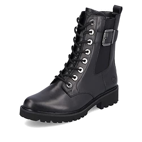 Remonte Damen Biker Boots D8668, Frauen Stiefeletten,lose Einlage,booties,halbstiefel,kurzstiefel,uebergangsschuhe,schwarz,38 EU / 5 UK von Remonte