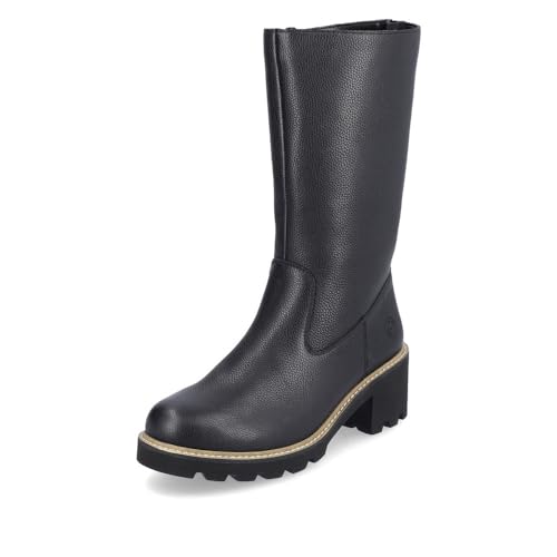 Remonte Damen D0A78 Halblange Stiefel, Schwarz/Schwarz / 01, 41 EU von Remonte