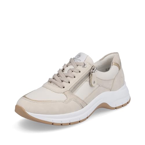 Remonte Damen D0G02 Sneaker, Crema/Muschel/Offwhite/LightGold/Offwhite / 60, 38 EU von Remonte